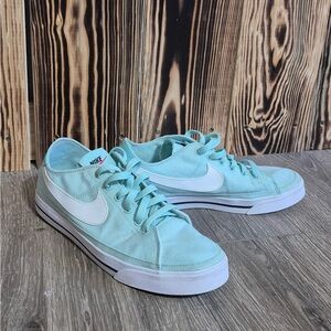 Nike Mint Green and White Women's Sneakers